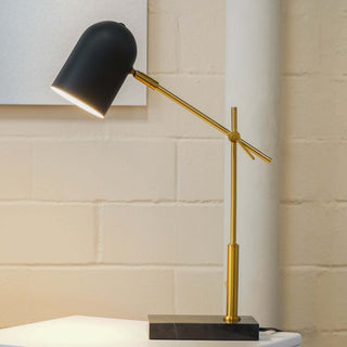 High Quality Hotel European Modern Bed Side nightstand Decorative Led Table/desk Lamp, Lumora Table Lamp - Black outer - White inner 110~120V