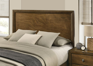 Strong Look Transitional Style 1pc Twin Size Bed Walnut Wooden Panel Bedframe High HB Bedroom Furniture