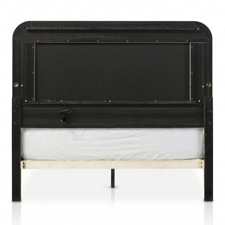 Mid-century modern queen bed in walnut, view 10