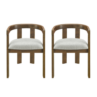 Modern barrel dining chairs set of 2, view 4