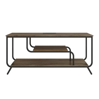 Modern Light Grey TV Stand with LED Lights and TV Socket – Fits TVs up to 55", Entertainment Console for Living Room or Bedroom