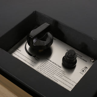 Outdoor 31' WPC Base Square Propane Fire Pit - 40,000 BTU, Brown