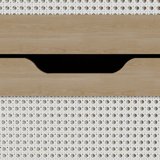 Rattan Chest of Drawer, 4 Drawer Chest for Bedroom with Metal Leg - L31.5'' x W15.75'' x 44.57'' (Natural) - White Label