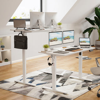 STARY Electric Standing Desk Adjustable Height Sit Stand Home Office Desk with Splice Board