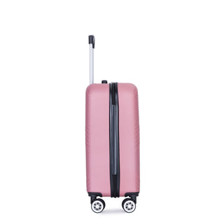 2Piece Luggage Sets ABS Lightweight Suitcase , Spinner Wheels,  (20/14)PINK