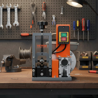Automatic Electric Wire Stripping Machine | 180W Motorized Cable Peeler 0.06"-0.98" Range | 60 ft/min Scrap Copper Recycling Stripper with Visible Depth Reference