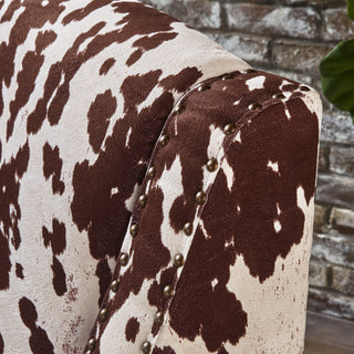 Comfy Accent Chair with Tufted Backrest, Bedroom Single Seat Arm Chair with Wooden Legs, Modern Side Chairs for Living Room