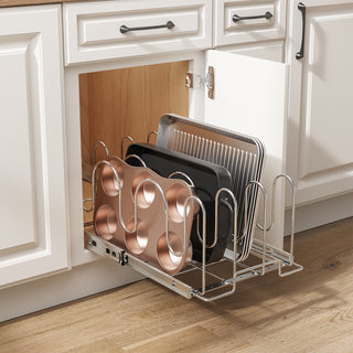 Pull out pot and pan lid organizer, view 2