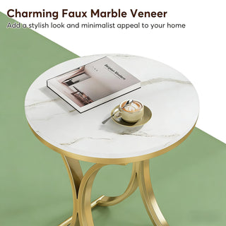 Versatile Design Sofa Side Table - Modern Round End Table and Narrow Coffee Table for Small Spaces