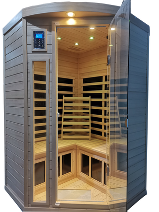 Hemlock round stick Sauna backrest