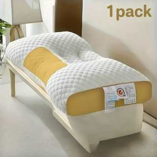 YBZ 3D Knitted Cotton Massage Pillow -Yellow(1pack)