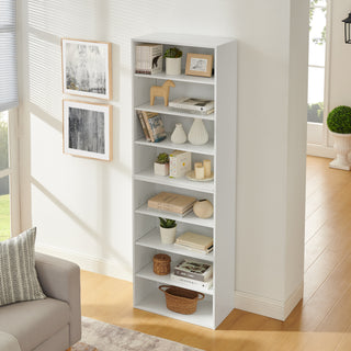 8-Tier CD DVD Storage Cabinet &amp; Bookcase - Multi-Functional 2-in-1 Disassemblable Media Tower