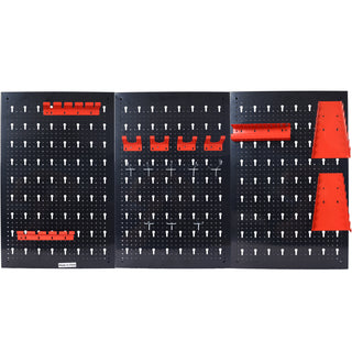 4ft Metal Garage Pegboard Tool Organizer | Wall-Mounted Tool Storage with Hooks & Racks