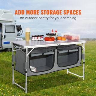 Folding camping kitchen table, view 2