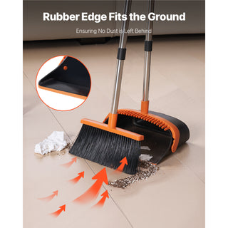 Heavy duty broom and dustpan set, view 2