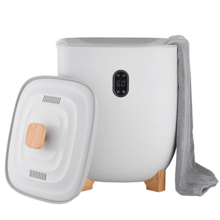 Towel Warmer 25L, Towel Warmer Bucket with 2 Heating Modes, 20/40/60/90 Min Auto Shut Off, Bottom Heating Column, LED Display, Large Towel Warmer for Bathroom, Spa, Bathrobe, Blanket, PJ's, Gray