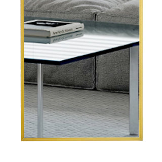 The 4rd generation aluminum alloy metal frame wall mounted full body mirror, bathroom makeup mirror, bedroom entrance, decorative mirror, quality upgrade, 48 "* 13.8"