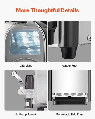 Commercial-Grade Slushy Machine (3L Single Bowl, 330W) - Frozen Drink Maker with Temp Control & Auto-Clean (Black)