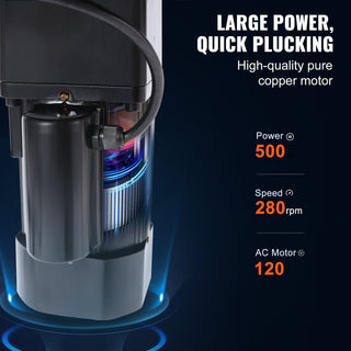 20" Automatic Chicken Plucker Machine | 500W Feather Plucker with Stainless Steel Drum