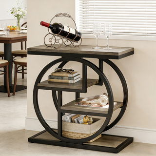 Versatile End Table, 4-Tier Display Shelf,Side Table,Entryway Organizer