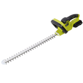 21V DC Hedge Trimmer,Brush motor, with Battery and Seat Charger, 21inch Steel Blade, for Lawns, Bushes and Garden Landscaping