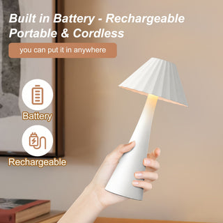 10.5 inch Modern Mini Table Lamp Set of 2, White