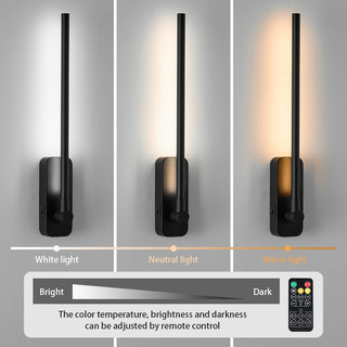 Wireless Rechargeable Wall Lights with Remote Control - LED Picture Lights for Bedroom & Art - Magnetic Clip-On Light Fixture - 3CCT Dimmable Cordless Wall Sconce for Paintings & Bedside