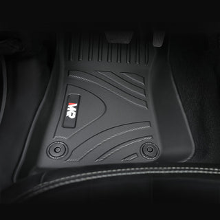 MKR Non-Slip Durable TPE ECO Car Floor Mat Compatible with Jeep Wrangler JL 4xe (Not for 2 Door and JL Unlimited Models) 2021-2024 3 PCS