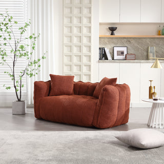 Soft Beanbag Chair with High Resilience Foam Core, Comfortable Square Recliner Sofa for Two People, Ideal for Games, Reading, and TV in Living Room or Family Room