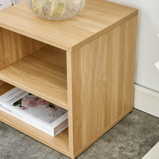 2-Piece Cube TV Stand – Free Combination Gaming Entertainment Center Media Stand, Open Storage Bookcase Shelf for Living Room, 2-Shelf Bookcase L-Shaped TV Console Stand