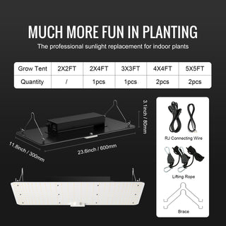 200W LED grow light, view 6