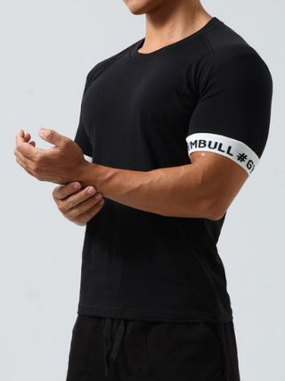 Men's Round Neck Contrast Short Sleeve T-Shirt