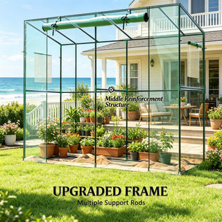 Small Greenhouse,Outdoor Small Greenhouse with Roll-up Door,Portable Greenhouse,Walk-in Greenhouse