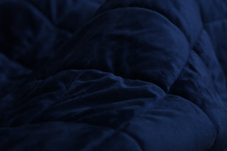 Modern Reversible Throw Blanket, Navy Blue and White