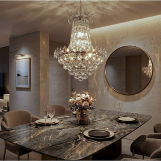 21.6 inch Modern Crystal Chandelier, 6-Light Dimmable, Chrome