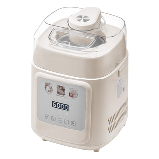Upright Automatic Ice Cream Maker with Compressor, White