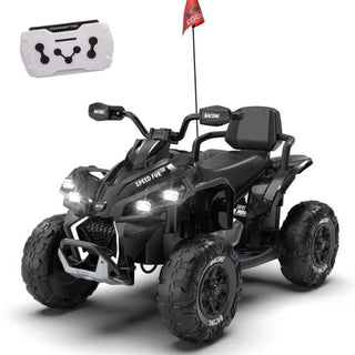 24V Kids Ride On Electric XXXL ATV with Parent Remote Control – 4-Wheel Shock, Bluetooth, Music & Lights – Speeds 1.24-3.73 MPH (Ages 3-12)