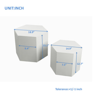 Coffee Tables,MDF with ash/oak/walnut veneer side table/coffee table/end table/nesting table set of 2 for living room,office,bedroom, White Oak, 2Colors