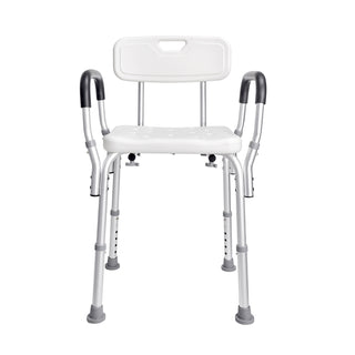 Shower Chair, Shower Seat with Back, Adjustable Height Shower Stool, Shower Chair for Inside Shower Bathtub, Non-slip Bathroom Bench Bath Chair for Elderly Disabled Handicap, 350 LBS Capacity