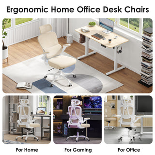 Ergonomic Office Chair with Headrest & Lumbar Support – High Back Swivel Desk Chair for Home Office, Bedroom & Study