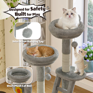 72in Cactus Cat Tree Tall Cat Tower for Indoor Cats W/Transparent Capsule,Sisal Scratching Posts,Plush Perches and Interactive Toys,Multi-Level Cat Activity Center Furniture for Kittens and Large Cats