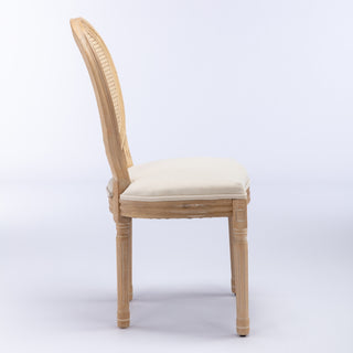 French Style Dining Chair Set of 2, Cream