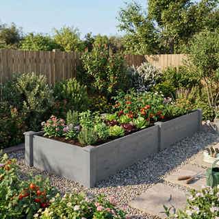 96" x 28" Over‑Ground Raised Garden Bed – Large Outdoor Planter Box, 10" Deep, Tool‑Free Assembly, Weather‑Resistant Garden Bed for Vegetables, Flowers & Herbs