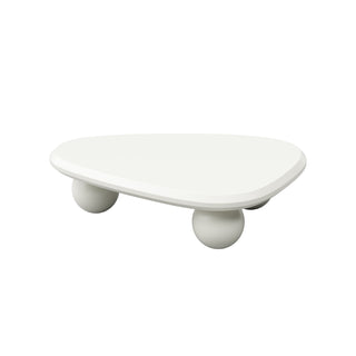 Cloud Coffee Table with 3 Ball Legs Modern Wooden Accent Center Table Unique Accent Table for Small Spaces for Living Room