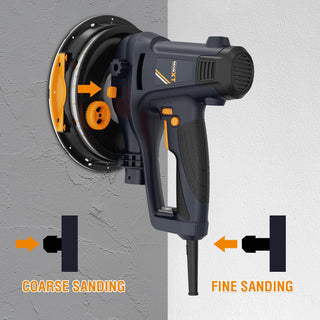 Handheld Drywall Sander 810W, Electric Sander for Walls,Rough and fine Sanding, 1500-2800RPM Variable Speed, Upgraded Pad, Adjustable Suction, Self-Dust-Extraction (120, Volts)