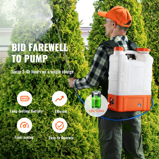VEVOR Battery Powered Backpack Sprayer with Cart, 4 Gallon