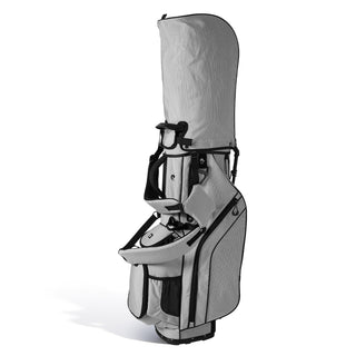 14-way golf cart bag with full-length dividers and rain hood in black