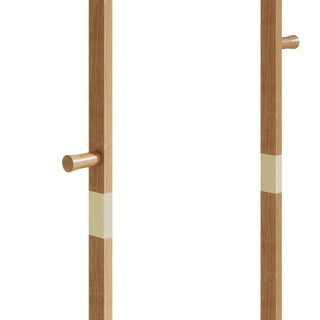 Solid Wood Coat Rack with Hanger, 23.6" x 11" x 64.1", Eco-Friendly and Easy to Assemble, Stylish Bedroom/Entrance/Living Room Stand, Burly Wood Finish