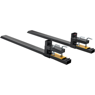 Pallet Forks 4000 lbs Clamp-On, 60" Heavy Duty Tractor Bucket Forks for Loader, Skid Steer, and Farm/Ag Equipment