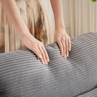 33"Corduroy Fabric Single Sofa, Modern Lounge Chairs Single Sofa with Support Pillow , for Apartment, Office, Living Room & Bedroom